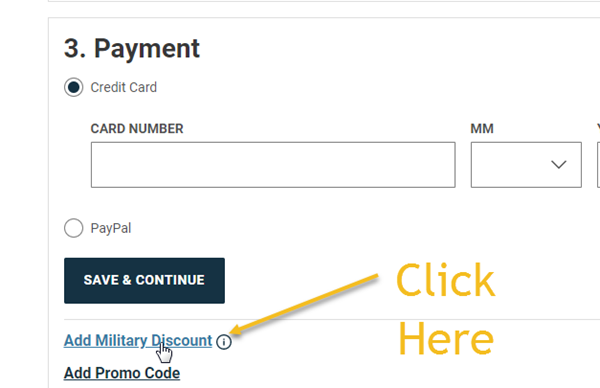 enlace de descuento militar de Eastbay en su sitio