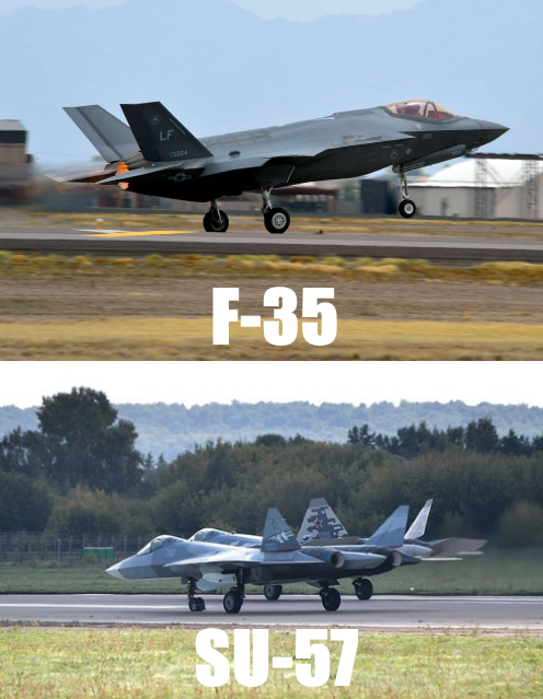 diferencia entre f-35 y su-57