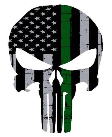 bandera americana raya verde