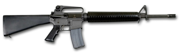 el m16 es un rifle popular utilizado por operadores de fuerza delta