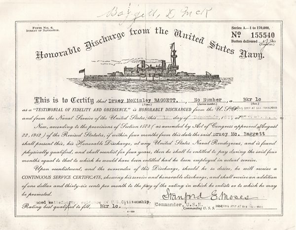 Baja honorable de la Armada