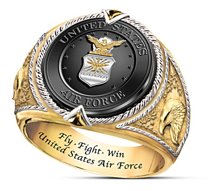 Anillo de tributo a Fly Fight Win de la Fuerza Aérea de EE. UU.