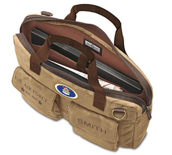 La bolsa de asas mensajero de lona personalizada de la Fuerza Aérea de EE. UU.