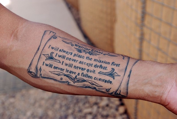tatuajes del brazo del ejército