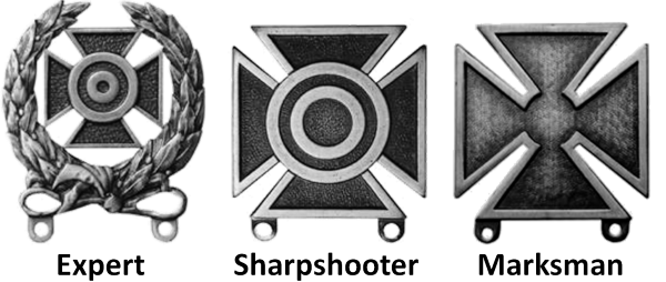 insignias de puntería del ejército