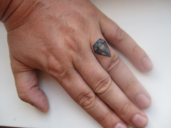 tatuajes de anillos azul marino