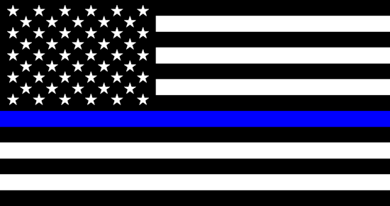 bandera de línea azul delgada