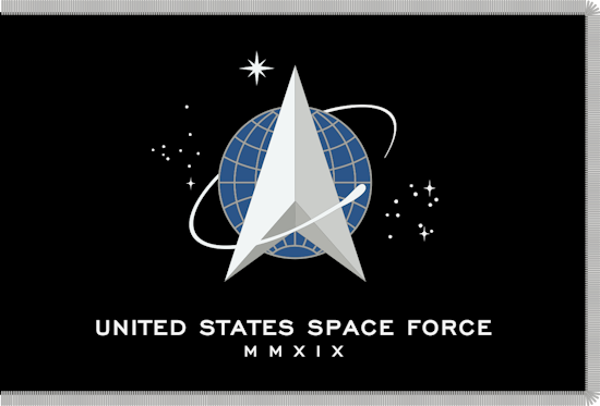 bandera de la fuerza espacial estadounidense