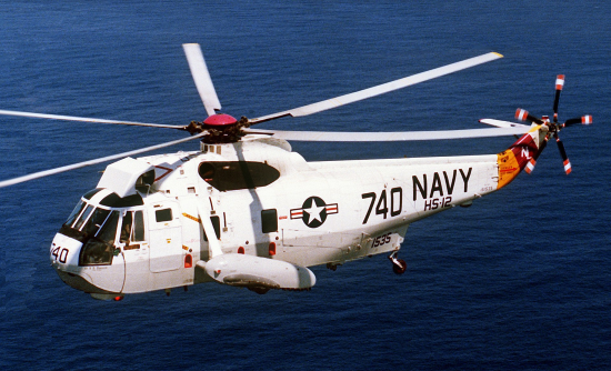 Helicóptero militar SH-3 Sea King utilizado por la Marina de los EE. UU.