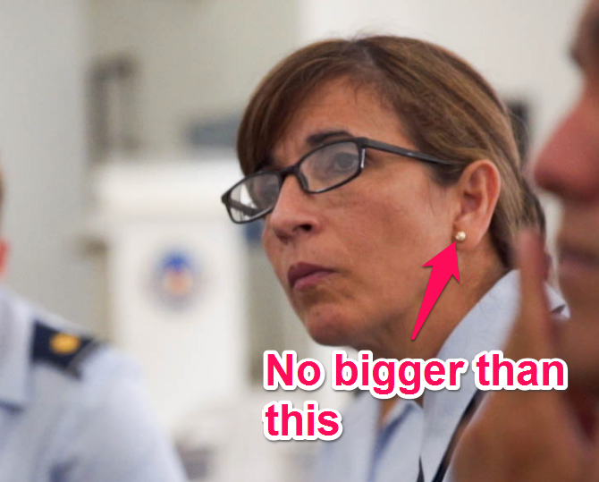 política de perforación de la fuerza aérea para mujeres