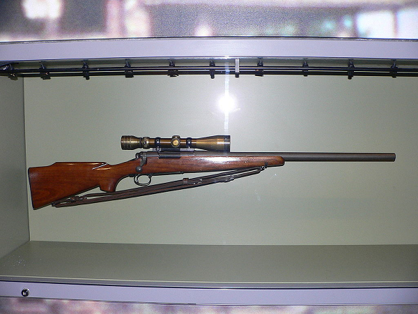 El rifle de francotirador de Chuck Mawhinney.