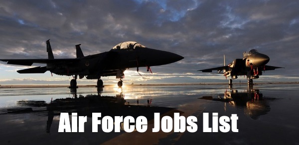 lista de trabajos de la fuerza aerea