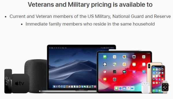 precios de Apple para militares y veteranos