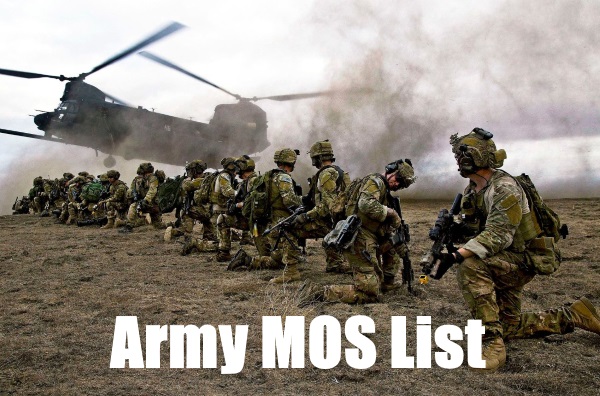 lista de mos del ejército