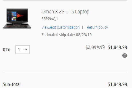 precio no militar del portátil hp
