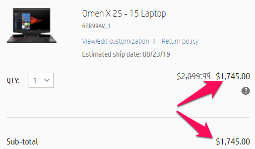 precio de laptop hp para militares