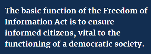 propósito de una solicitud foia