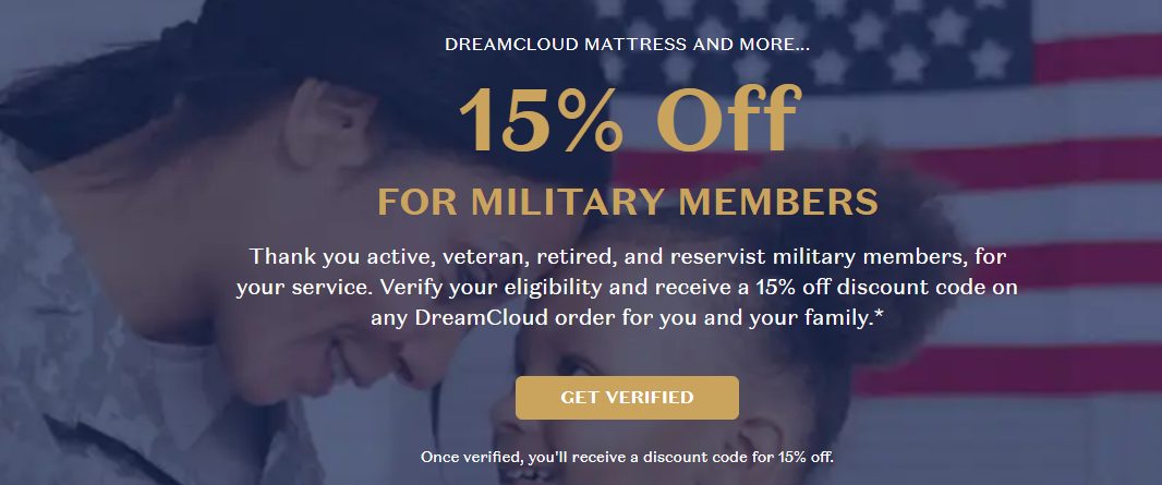 Colchón DreamCloud descuento militar
