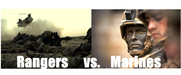 Rangers del ejército vs marines