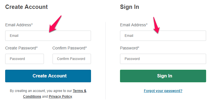 crear una nueva cuenta de exceso de existencias
