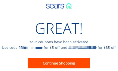 código de cupón de descuento militar sears